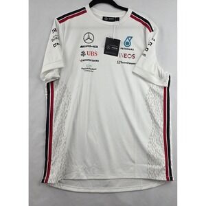 Mercedes AMG Petronas F1 Team Crewneck Jersey Shirt Large STICHD NWT White